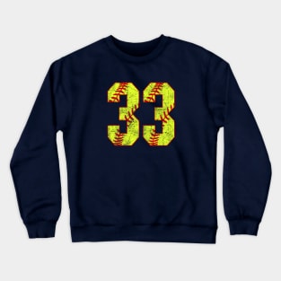 Fastpitch Softball Number 33 #33 Softball Shirt Jersey Uniform Favorite Player Biggest Fan Crewneck Sweatshirt